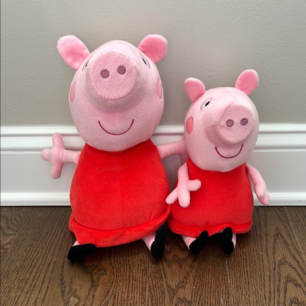 Peppa Pig Plush Toy Set - Red and Pink